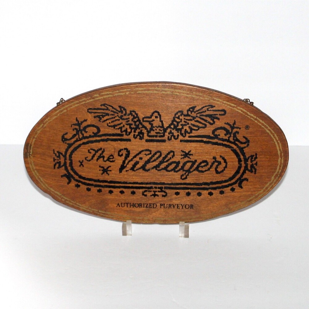 The Villager clothing Vintage Wood Sign authorized purveyor dealer